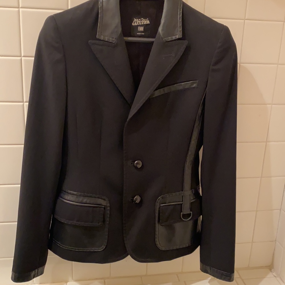 JEAN PAUL GAULTIER - FEMME - Black Womens Jacket - Made in Italy - Size 8 - WOW!